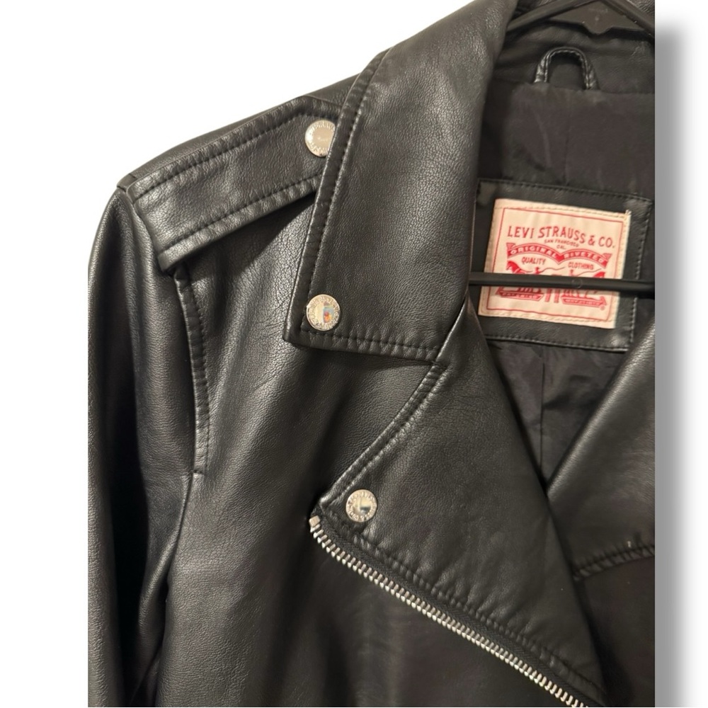Levi’s Black Moto Jacket • Women’s Size M • New Without Tags • Zip Front - Picture 8 of 14